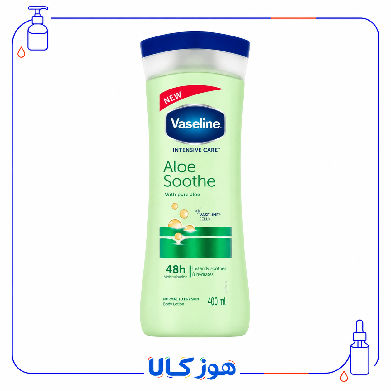 لوسیون بدن وازلین مدل Aloe Soothe اورجینال وازلین - Vaseline