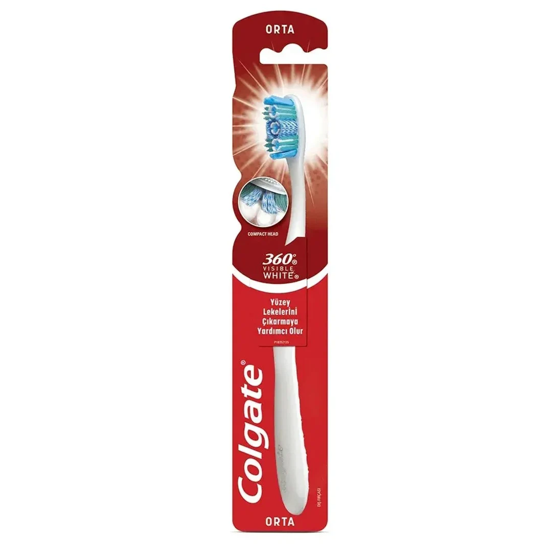 مسواک کلگیت Colgate مدل Visible White 360 با برس متوسط