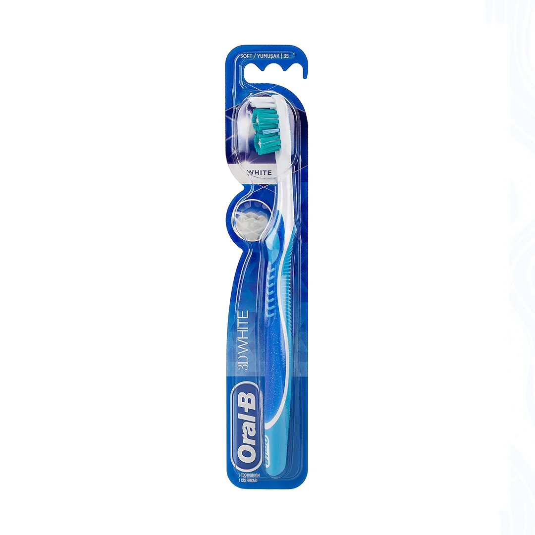 مسواک اورال بی Oral-B سری 3D White مدل  White با برس نرم